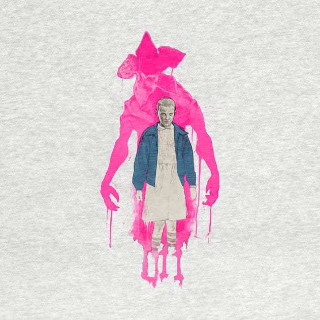 Stranger Things:  Eleven & The Monster by ThrowingChicken